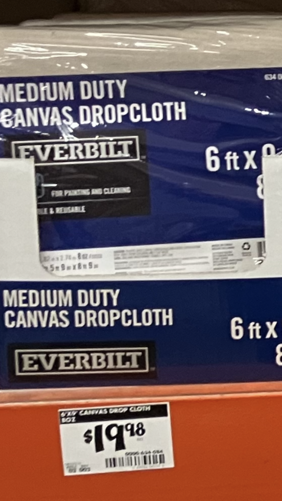 Everbilt Medium Duty Canvas Dropcloth 6x8